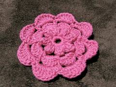 Flor de lana a crochet