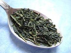 Té verde en hojas