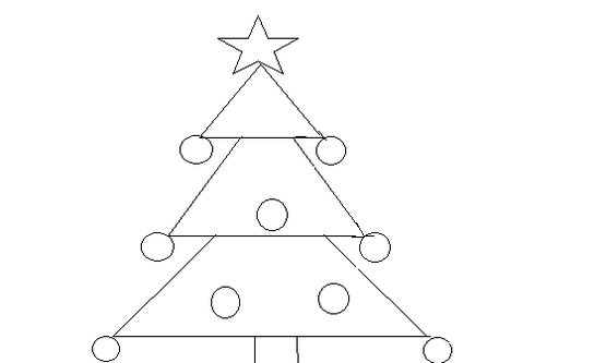 Dibujo de arbol navideño
