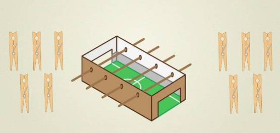 Metegol o juego de pelota