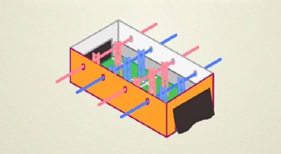 Metegol o juego de pelota