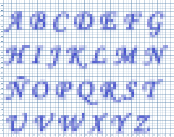 Letra en punto de cruz