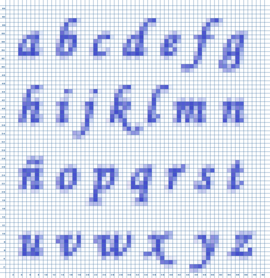 Letra en punto de cruz