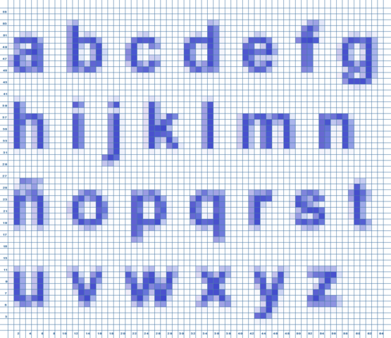 Letra en punto de cruz