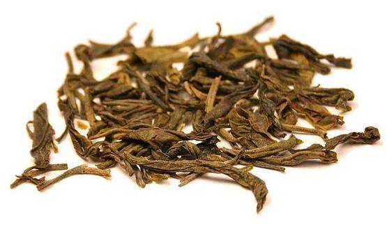 Té verde en hojas